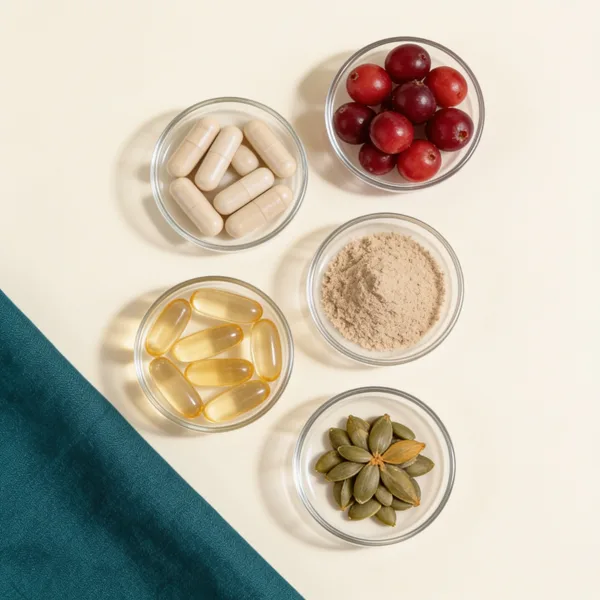 Comparison of different supplement forms with cranberries and pumpkin seeds