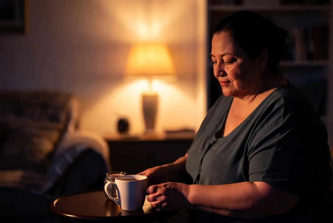 Woman writing a bladder symptom diary 2026