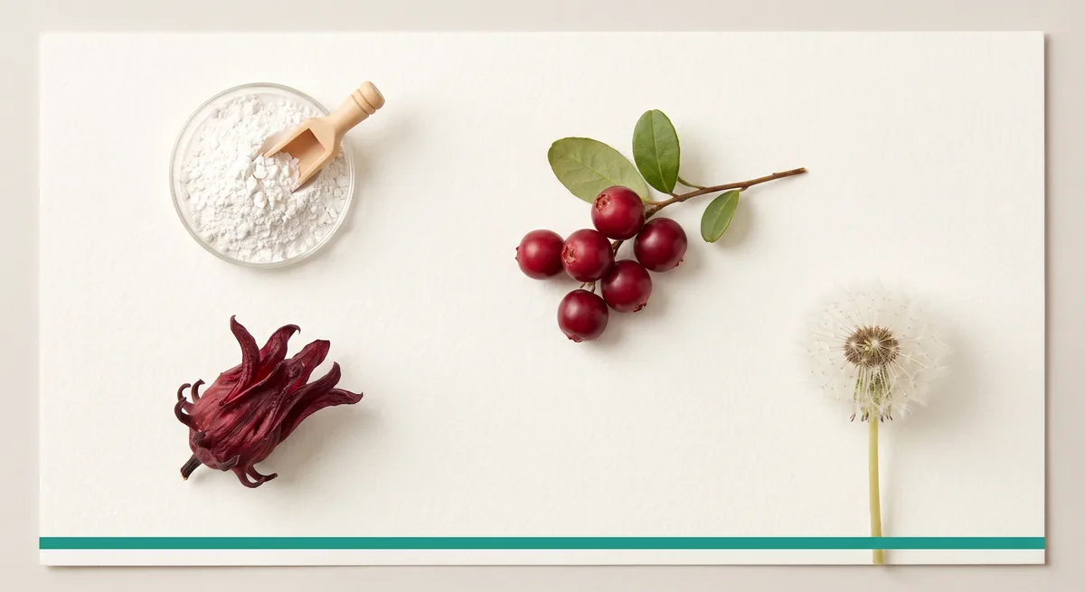 Bladder Relief 911 ingredients: d-mannose powder, cranberry, hibiscus and dandelion