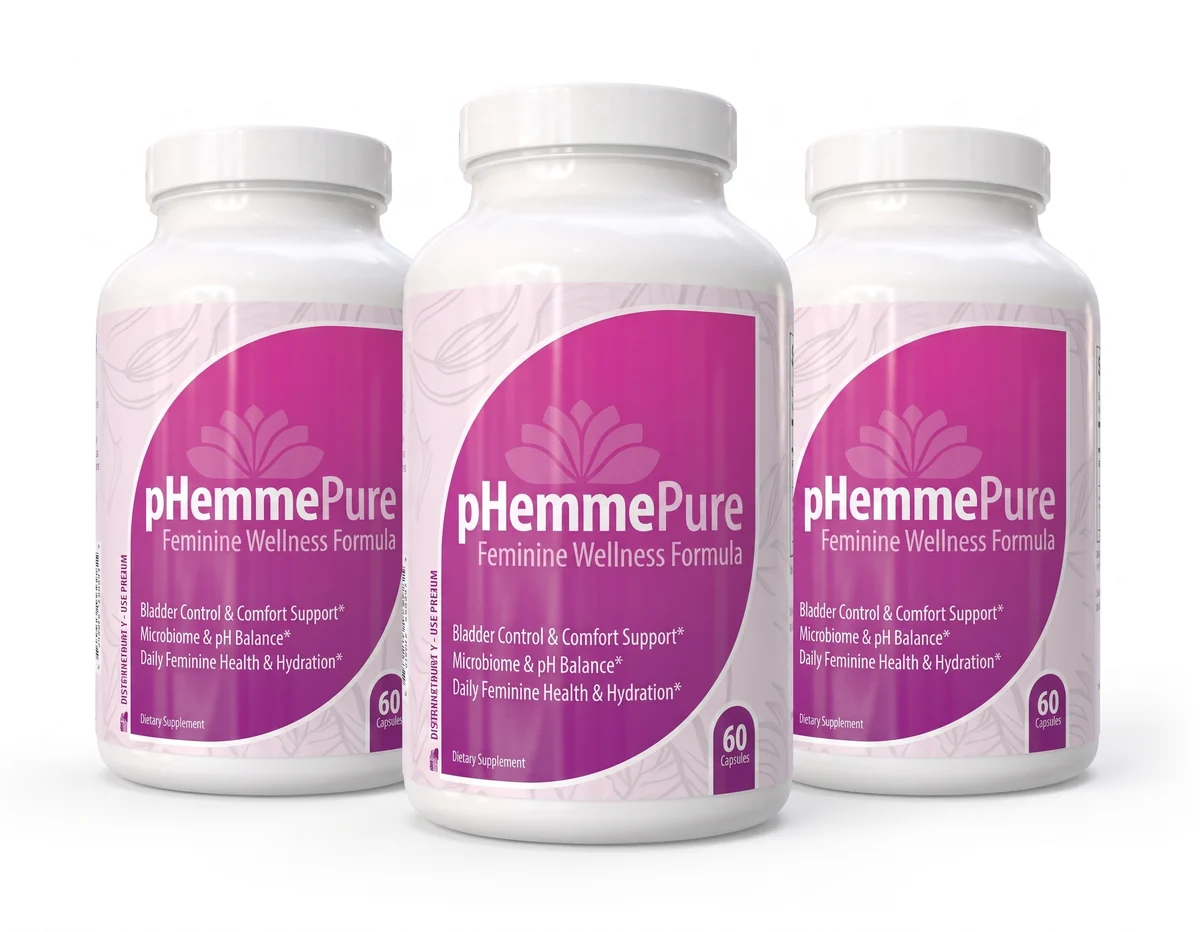 pHemmePure bottles compared with FemiCore for bladder support 2026
